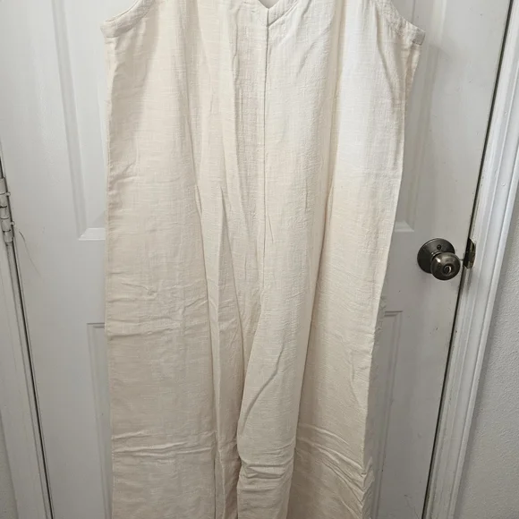 Natural Life Cream V-Neck Jumpsuit - Picture 5 of 8